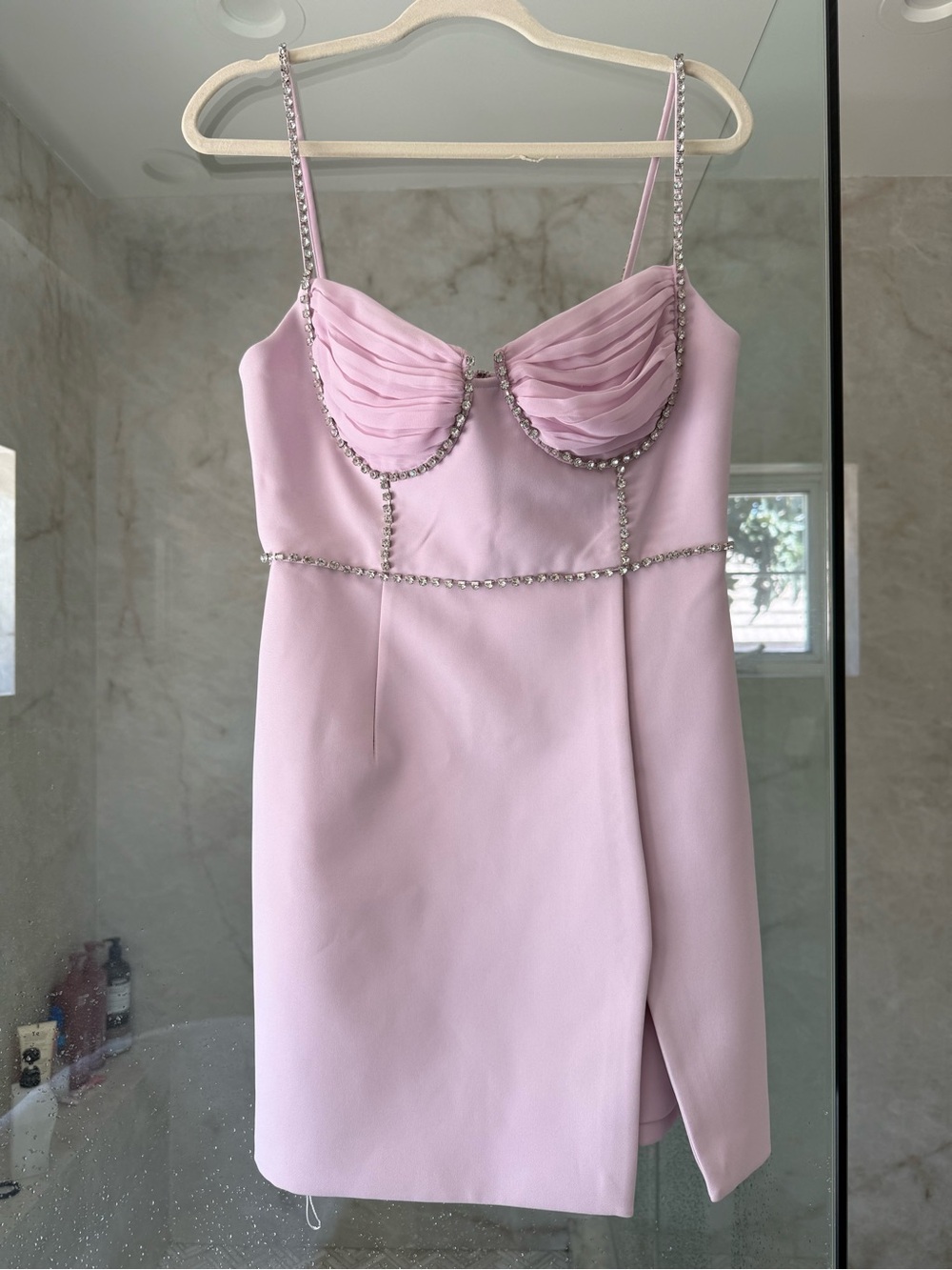 Self portrait Lavender Embellished Mini Dress